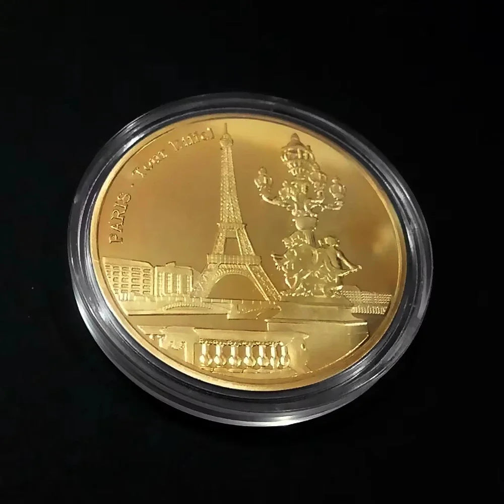 Paris Eiffel Tower Coin Collection Travel Collection Commemorative Coins Commemorative Coins Non-currency Oasis Select