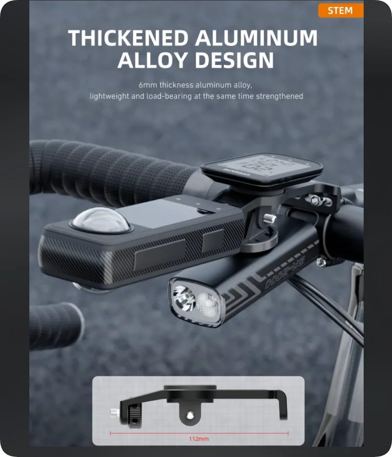360° Rotating Bike Mount for GoPro, Insta360 & DJI Cameras