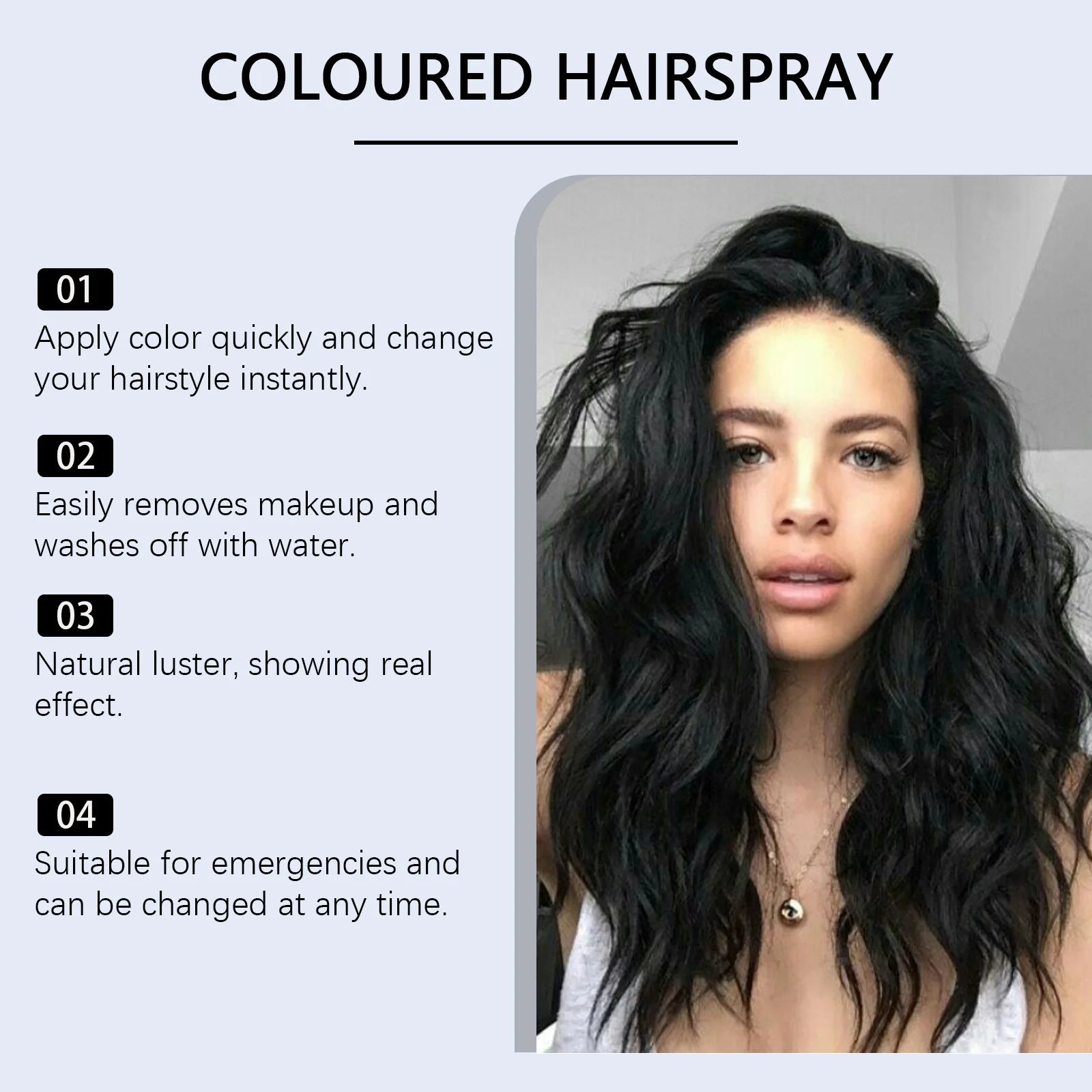 HOEGOA Temporary Black Hair Dye Spray – Cover Grey Hair Temporary Hair Spray Oasis Select