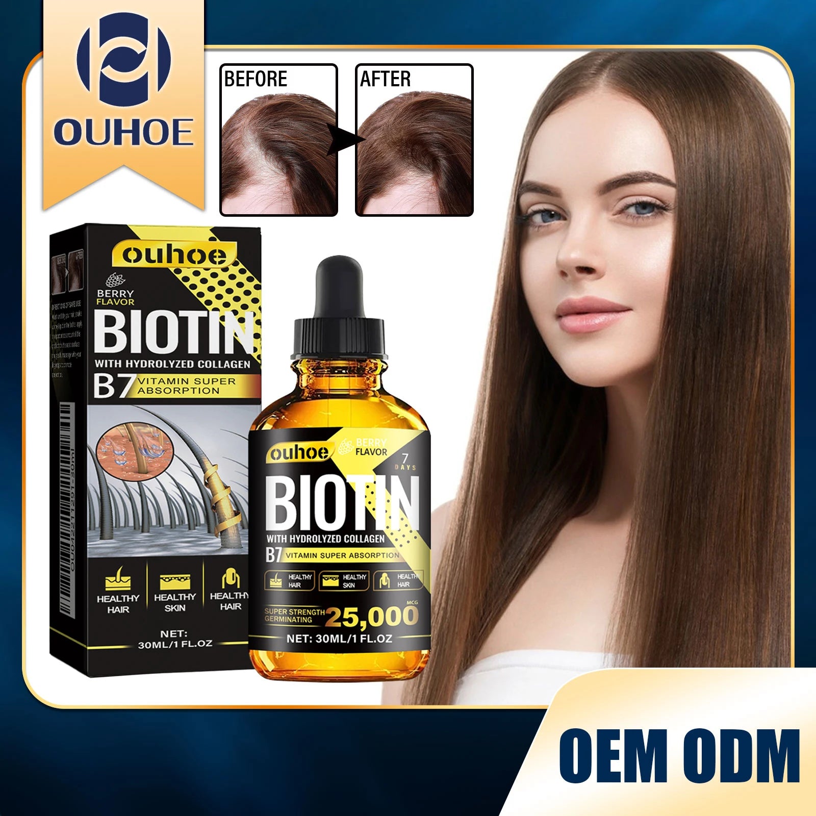 Collagen & Vitamin B7 Hair Essential Oil – Nourish & Smooth Hair Essential Oil Oasis Select Default Title