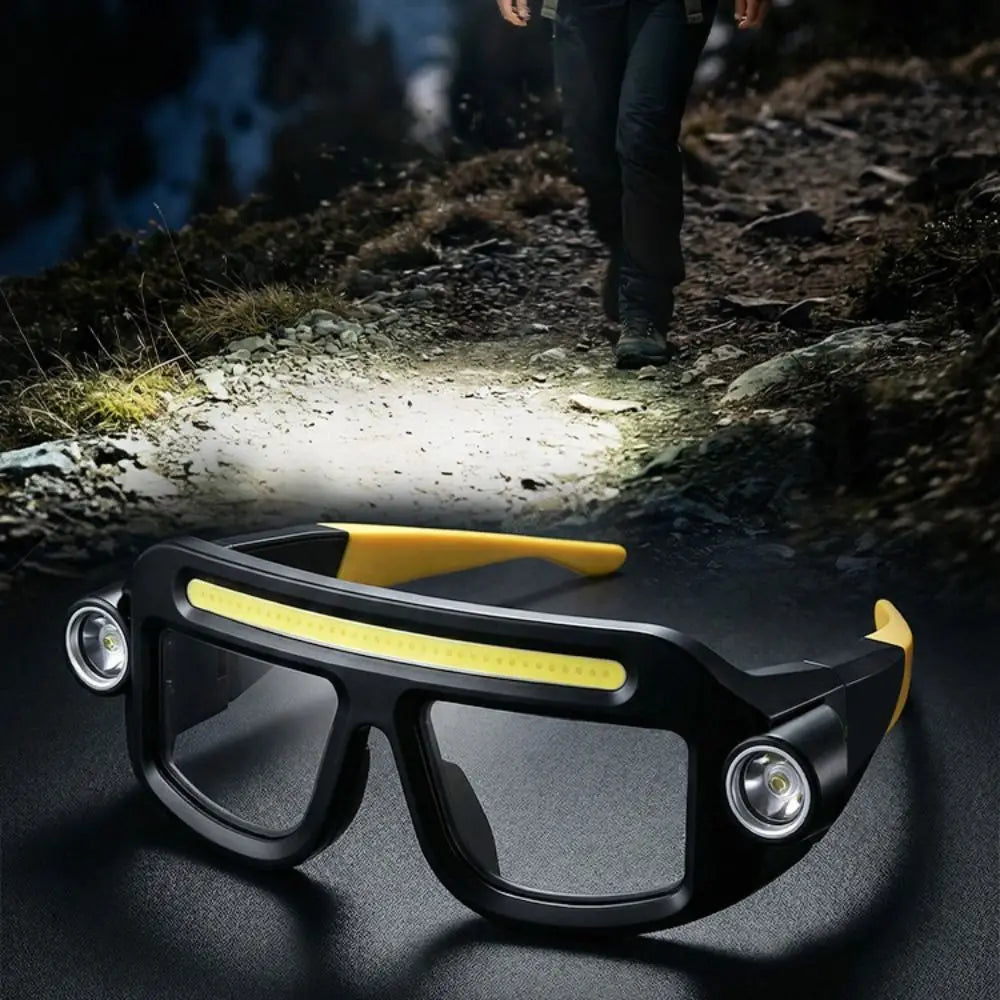 5-Mode LED Headlamp Glasses | Waterproof Outdoor Cycling Light