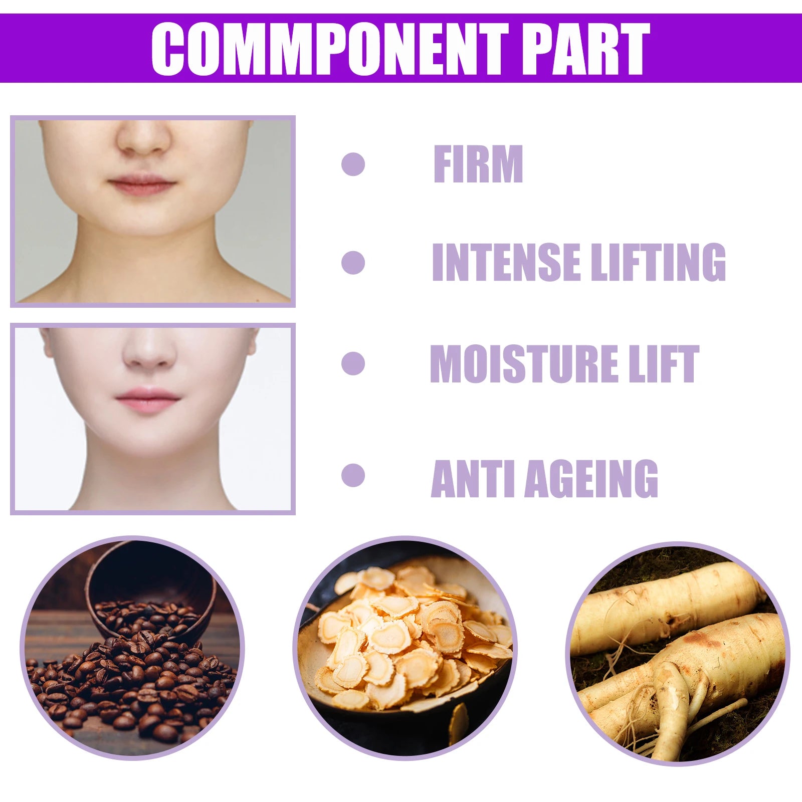 V-Shape Slimming Cream Tighten Mandibular Line Double Chin Lift Firming Face Fat Burning Massage V Face Cream Facial Skin Care Oasis Select