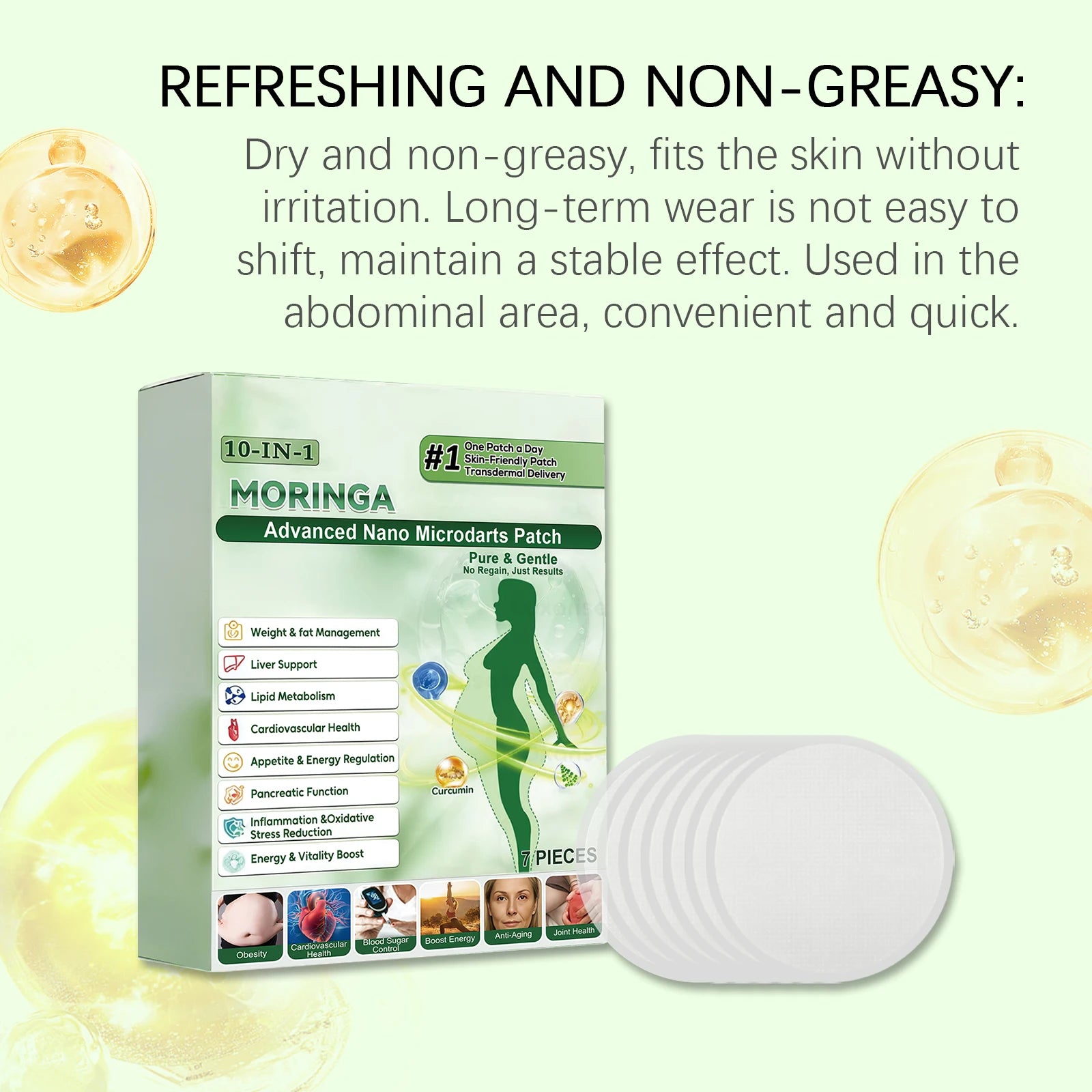 Moringa Microneedle 10-In-1 Patch Show Graceful Lines And Protect The Skin All Over The Body For Daily Personal Care Oasis Select