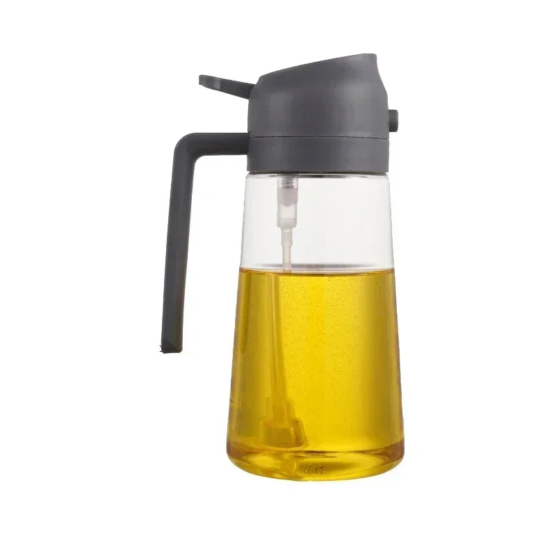 Olive Spray Dispenser Oil Dispenser Bottle for One Kitchen Oil Spray Oil Polisher Bottle Kitchen Storage for Camping Bbq Baking Oasis Select Grey-500ml-Plastic