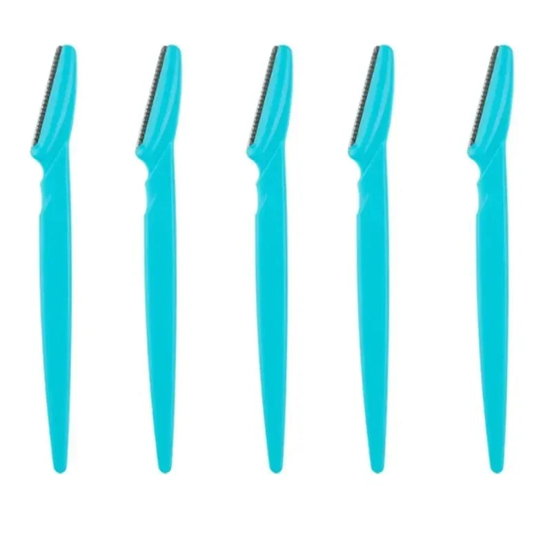 1-10Pcs Mix Color Eyebrow Razor Women Face And Body Safe Trimmer Hair Shaver Eye Brow Remover With Cover Small Makeup Tools Set Oasis Select 5pcs Blue