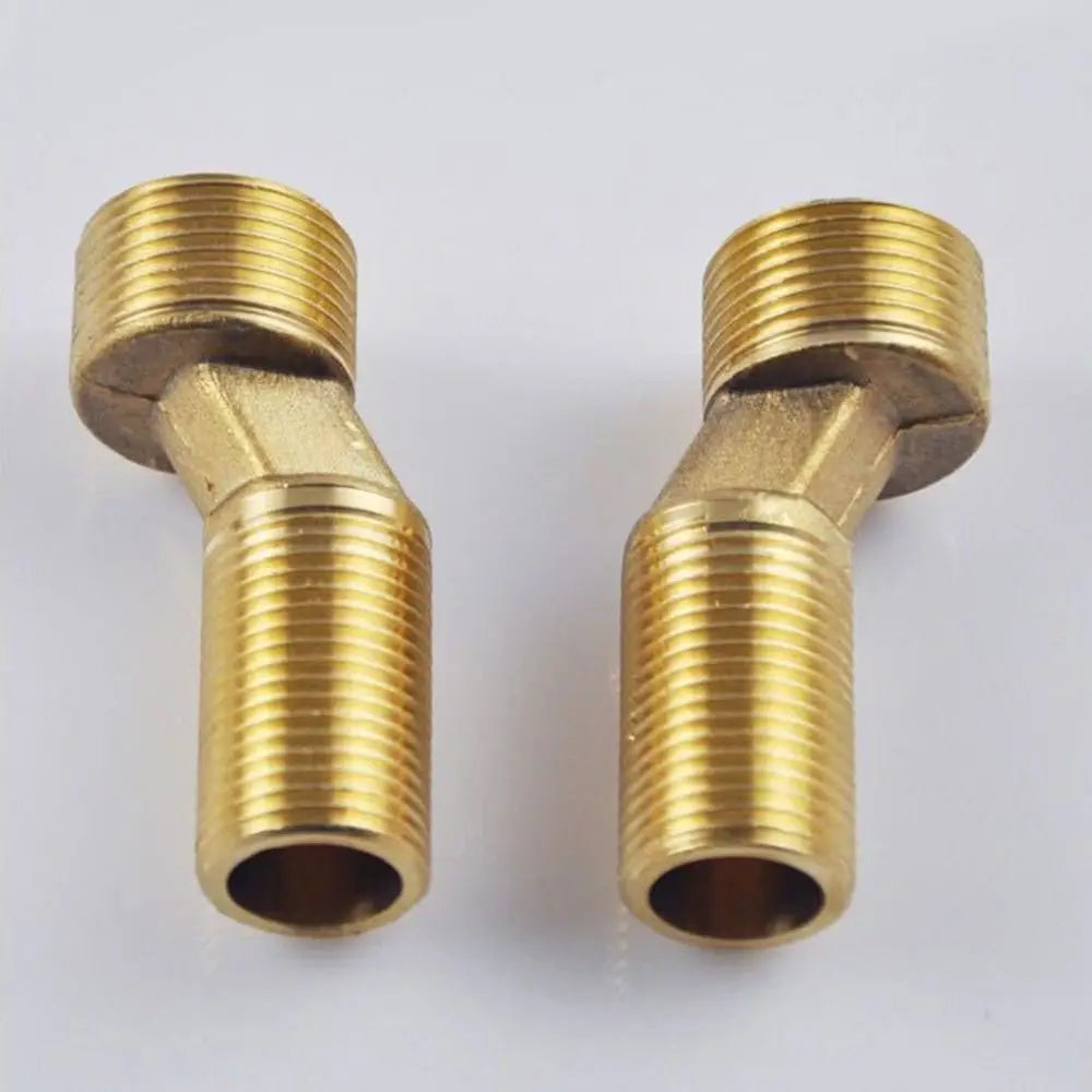 Copper Angled Curved Foot Angle Adjustment Thickened Shower Faucet Adapter Wall Mounted Lengthened Eccentric Screw Corner Oasis Select