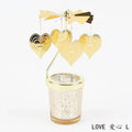 Gold Romantic Rotating Candlesticks Home Christmas Party Decoration Snowman Rotation Spinning Carrousel Tea Light Candle Holder Oasis Select L