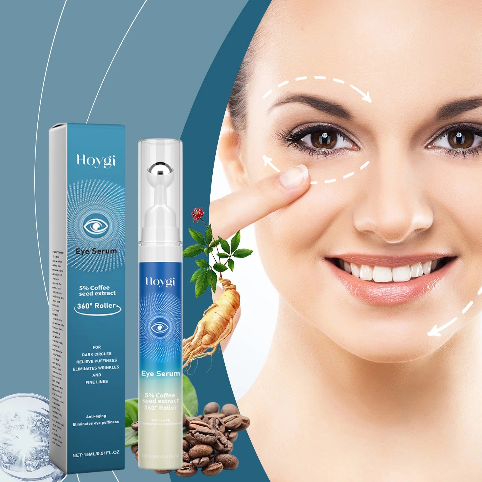 Massage Eye Serum For Both Men And Women To Remove Bags And Improve Puffiness Under Dark Circles Eye Cream Oasis Select