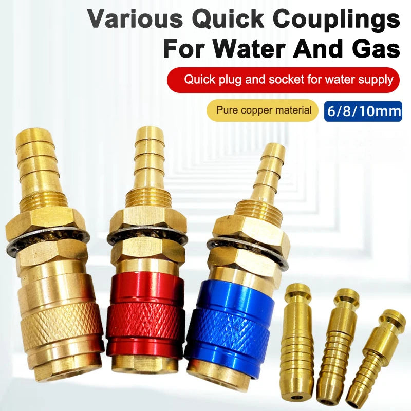 Wholesale Cooled Gas Adapter Connector Clamp Welding Machine Quick Fitting Female Male Water MIG TIG Welding Torch Tools Welder Oasis Select