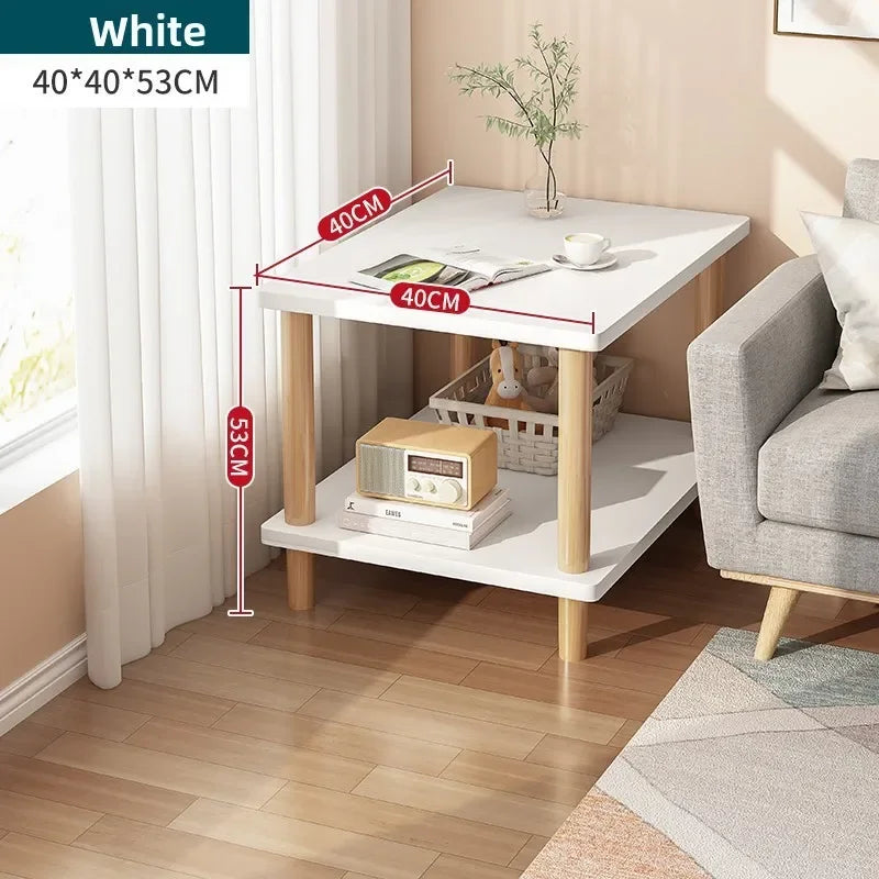 Multi-functional Household GoodsBedside Table Small Apartment Small Bedside Storage Cabinet Nordic Sofa Side Cabinet Small Table Oasis Select White 40 40 53cm