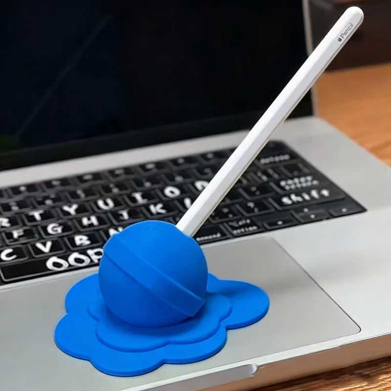 Melting Lollipop Pen Holder 3D Printed Desk Organizers for Styluses Pencils Desk Accessories Creative Pen Cap Desktop Cute Decor Oasis Select Blue