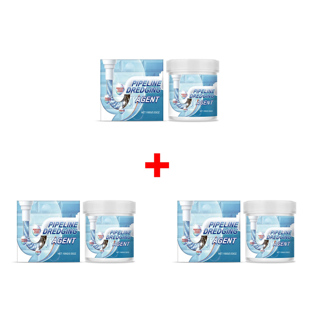 Pipeline Dredging Agent for Household Kitchen Bathroom Drainage Pipe Descaling Eliminate Odors Hair Blockage Unblocking Powder Oasis Select 3pcs