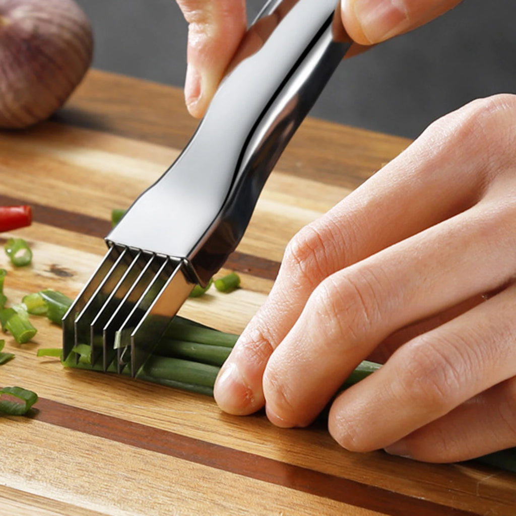 Stainless Steel Green Onion Slicer & Vegetable Shredder Tool