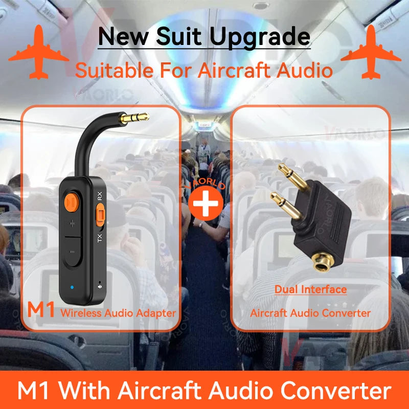 Bluetooth 5.4 Audio Adapter Receiver Transmitter 3.5mm AUX Wireless Audio Adapter HIFI Music With HD MIC For TV Car Headphones Oasis Select M1 With AP