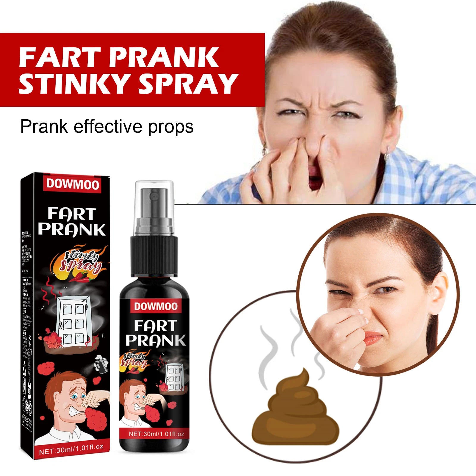 Extreme Stinky Prank Spray Fart Smell Gag Gift For April Fools Day Jokes Party Tricks Portable Funny Novelty Realistic Odor Oasis Select