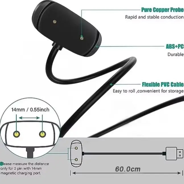 USB Charger for Amazfit GTR 2, GTS 2, Bip 3 Pro & T-Rex Pro Smartwatch Charger Oasis Select