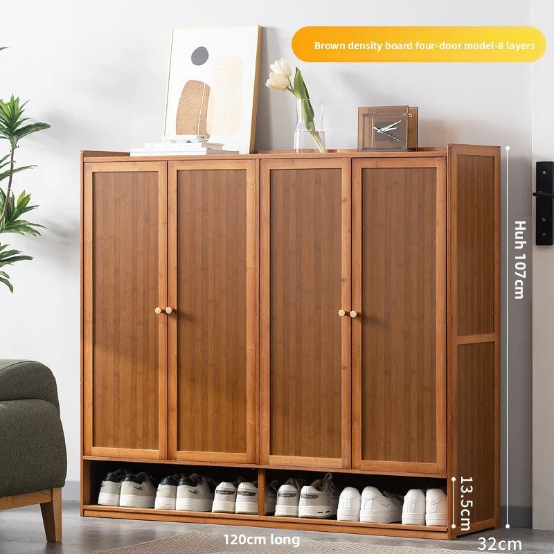 Shoe cabinet, shoe rack, simple door, good-looking home interior, bedroom, dormitory, small narrow solid wood storage Oasis Select Four doors 8