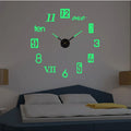 Creative Luminous Silent Wall Clock DIY Living Room Bedroom Three-dimensional Decorative Digital Clock Acrylic Wall Home Decor Oasis Select Luminous-40CM