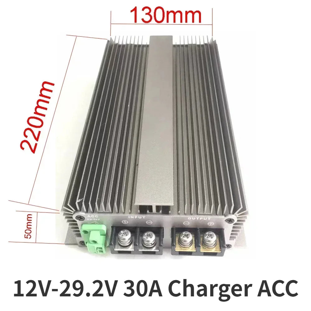 Battery Charger 12V to 24V Step Up Converter 3A-100A For 28V Lead Acid Battery and 29.2V LiFePO4 Auxiliary Battery Oasis Select 12V-29.2V 30ACharger