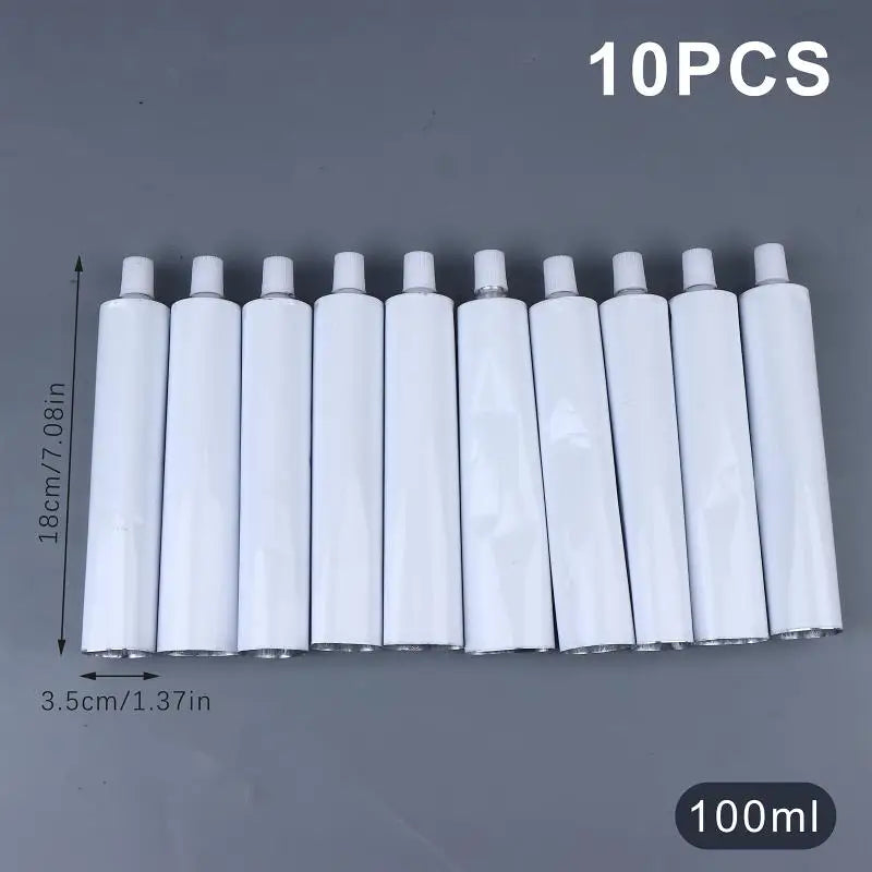 10 Pcs Empty Aluminum Paint Tubes 30/60/100 Ml Paint Tubes For Storing Paint Acrylic Watercolors Gouaches Oils And Making Paint Oasis Select A3