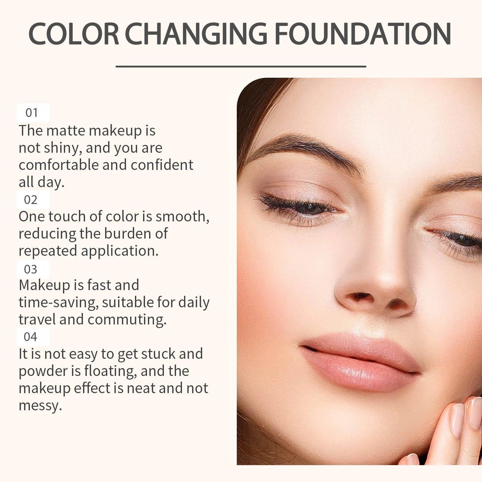 Color Changing Liquid Foundation – Waterproof, Skin Tone Match Liquid Foundation Oasis Select