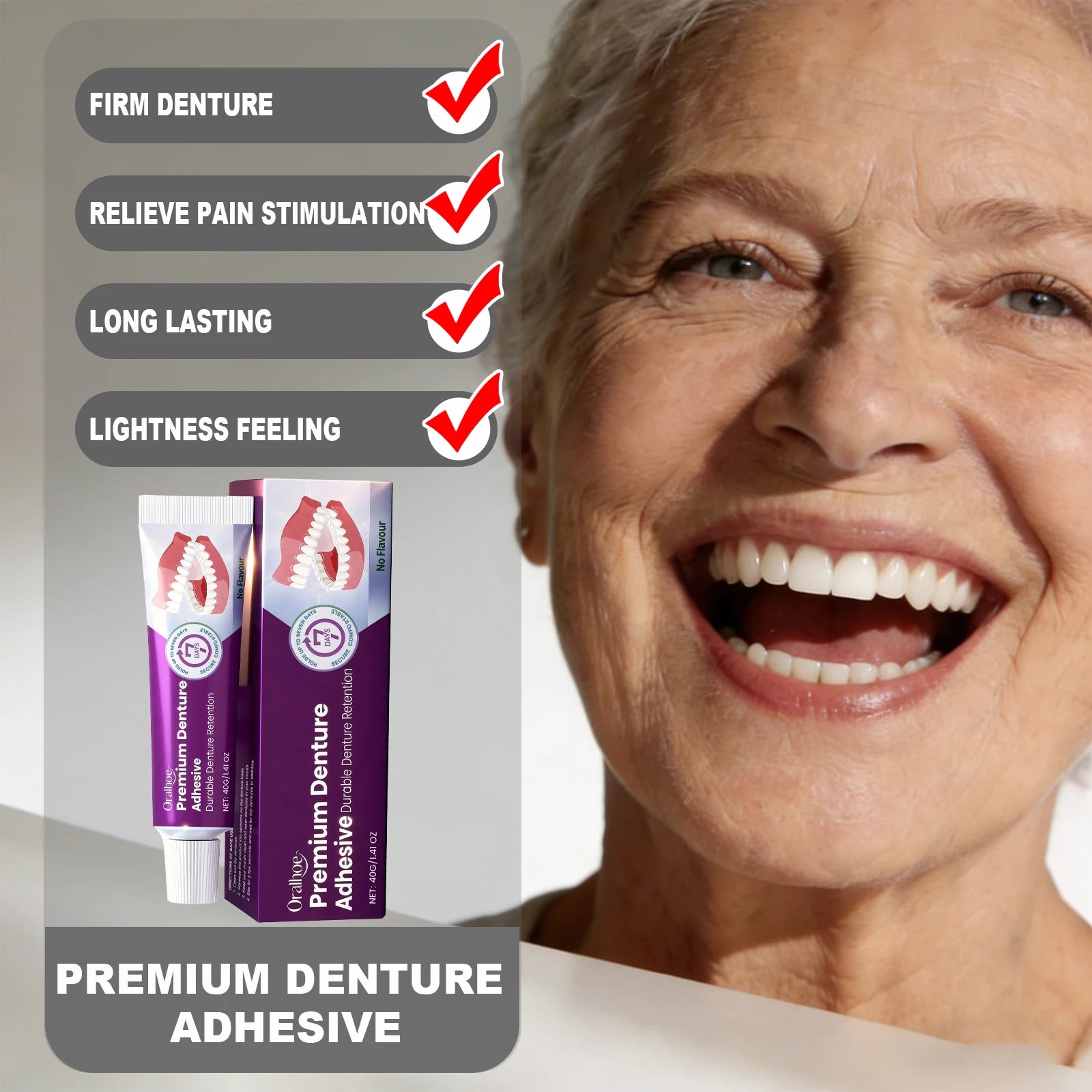 Oralhoe Denture Adhesive Cream – Strong Hold & Comfort Denture Adhesive Cream Oasis Select