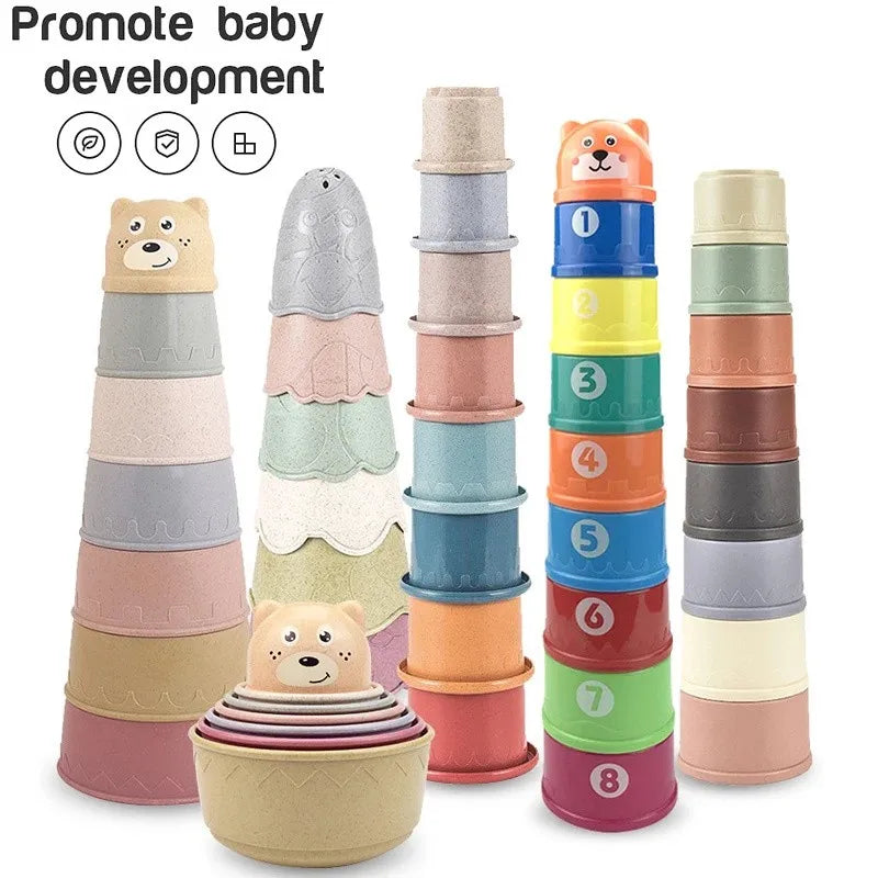 Baby Montessori Stacking Cups – 8-Piece Educational Bath Toy