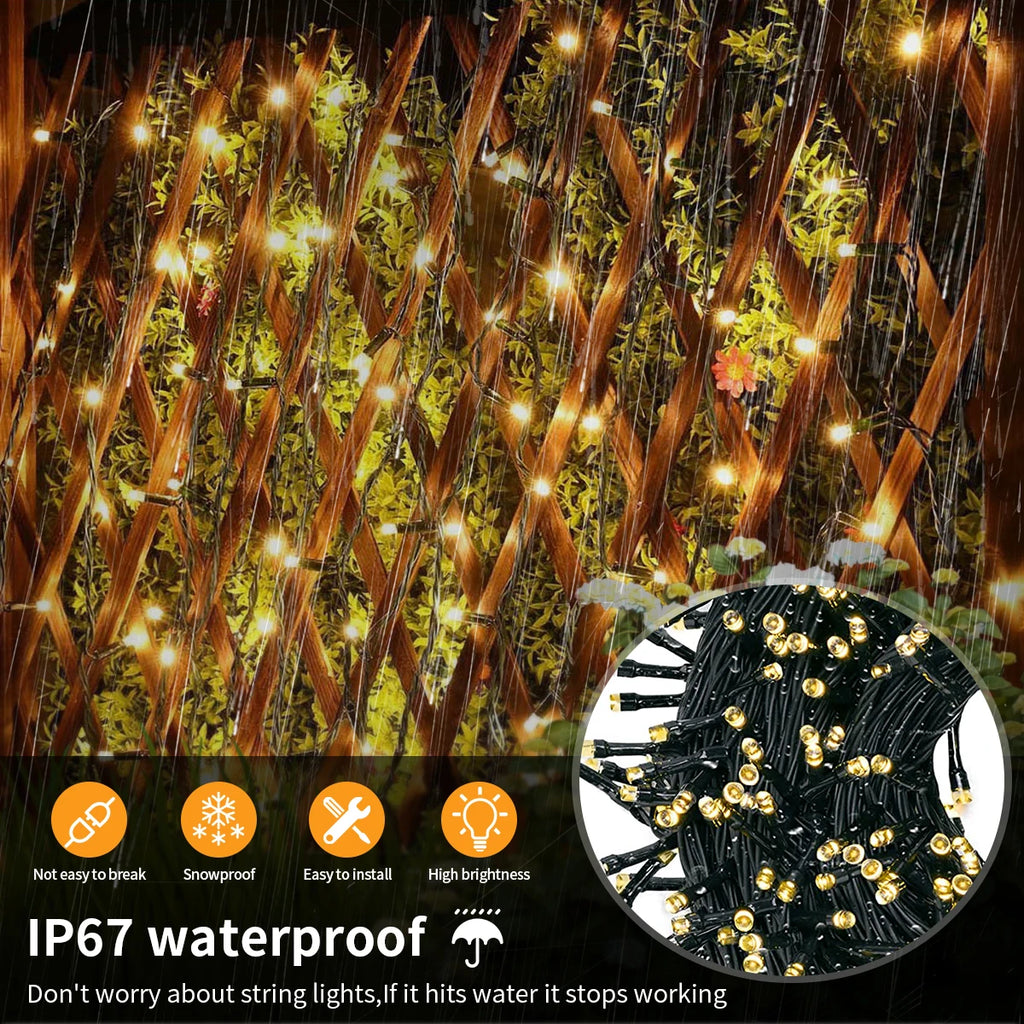 1/2/3Pcs LED String Light 10M/20M/30M Christmas Tree Fairy Outdoor Festoon 220V EU Plug/110V US Plug,Party Decor Lamp CW/WW/RGB Oasis Select