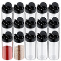 16-Piece Clear Plastic Spice Jars with Shaker Lids & Labels Spice Jar Set Oasis Select 16pcs