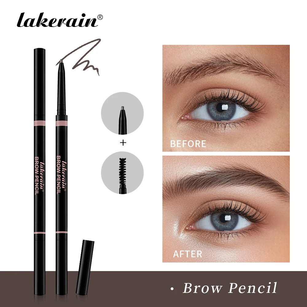3Colors Double-headed Eyebrow Pencil Automatic Rotation Ultra-fine Eyebrow Pencil Waterproof Makeup Free Eye Cosmetics For Women Oasis Select