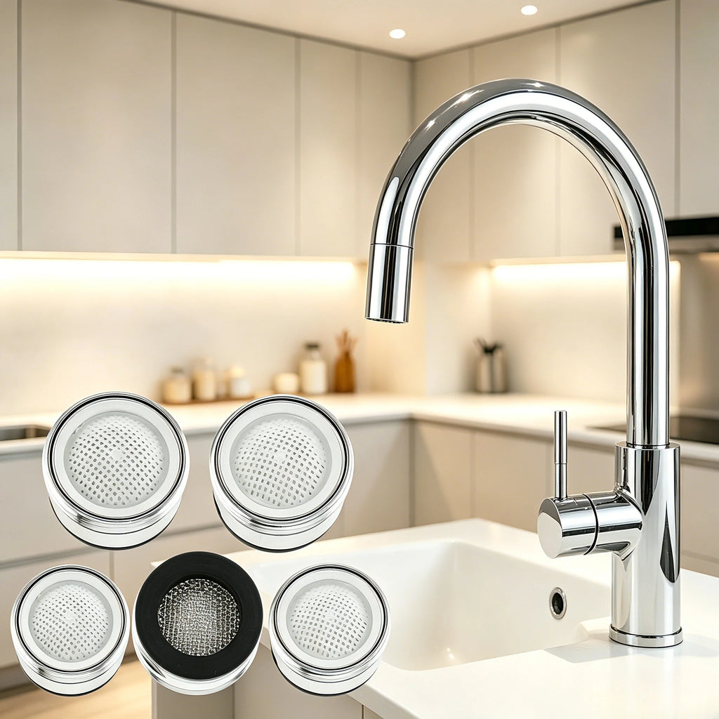 3/4/6PCS M24 Brass Faucet Aerator with 304SS Filter Anti-Splash Water Saving Tap Bubbler with O-Rings for Bathroom Faucet Oasis Select