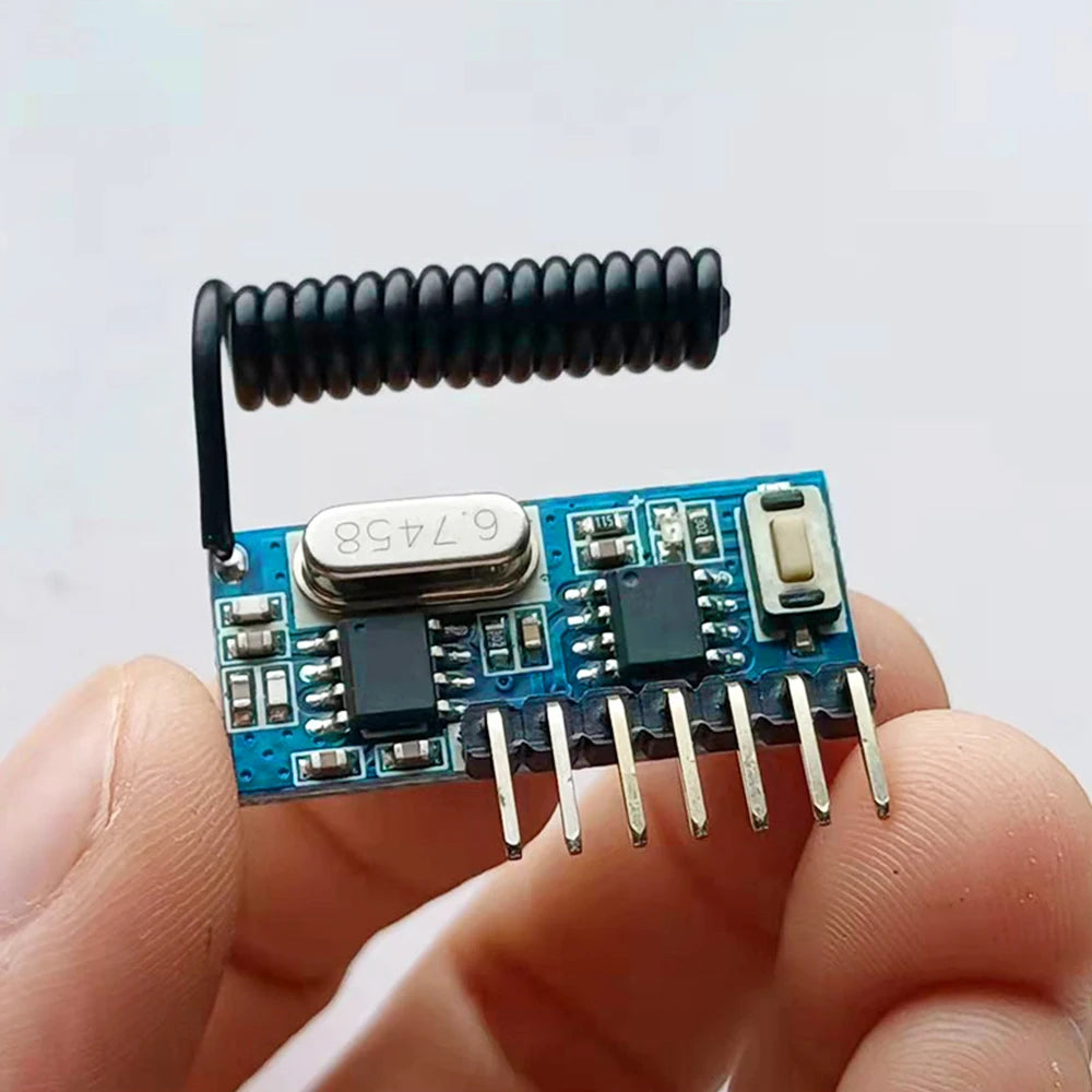 433 Mhz RF Remote Control Receiver and 433mhz RF Relay Receiver Switch Module DC3.3V-5V Jog Self-locking Interlock Controller Oasis Select