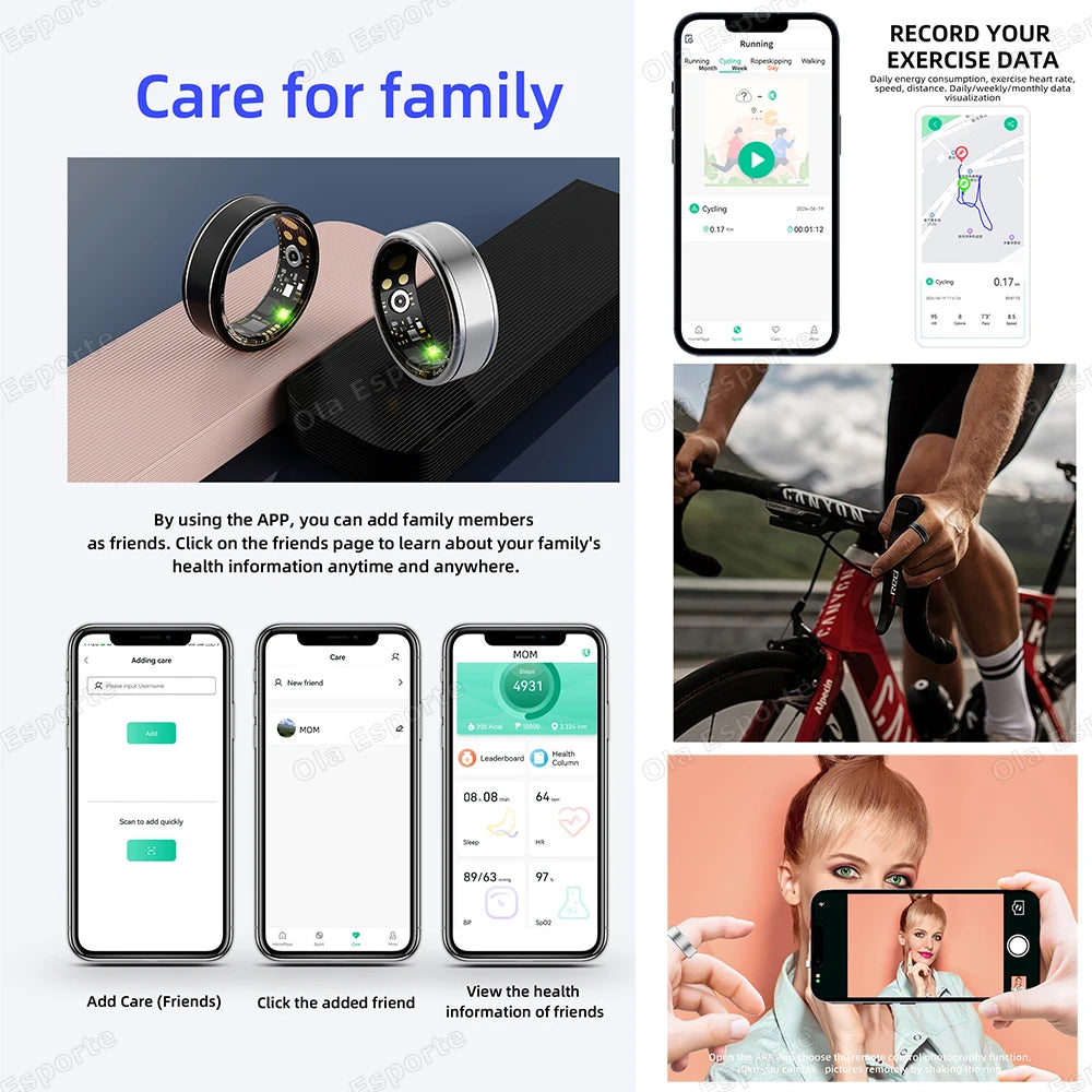 Smart Ring Heart Rate SpO2 Sleep Tracker | 5ATM Waterproof