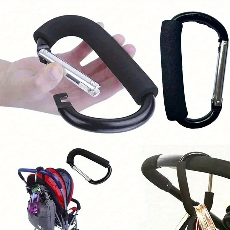 2pcs Baby Stroller Hook Stroller Dedicated Hook, Storage Bag Hook For Backpack Car, Universal Stroller Hook Hanging Shopping Bag Oasis Select