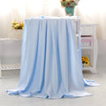 Summer Cooling Blanket Air Conditioning Quilt Skin-friendly Bamboos Fiber Light And Thin Breathable Cooling Quilt For Home Oasis Select Light Blue S