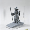 Mysterious Robe Wizard Figurines Door Stop Sloped Wedge Door Holder 3D Printed Indoor Door Gap Stopper Bedroom Study Living Room Oasis Select Wizard Gate Gray