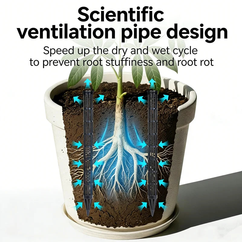 10/20Pcs Plant Aeration Tubes for Pots -Root Rot Prevention,Prevent Overwatering for Healthy Roots,Wet-dry Cycle.gardening Tools Oasis Select