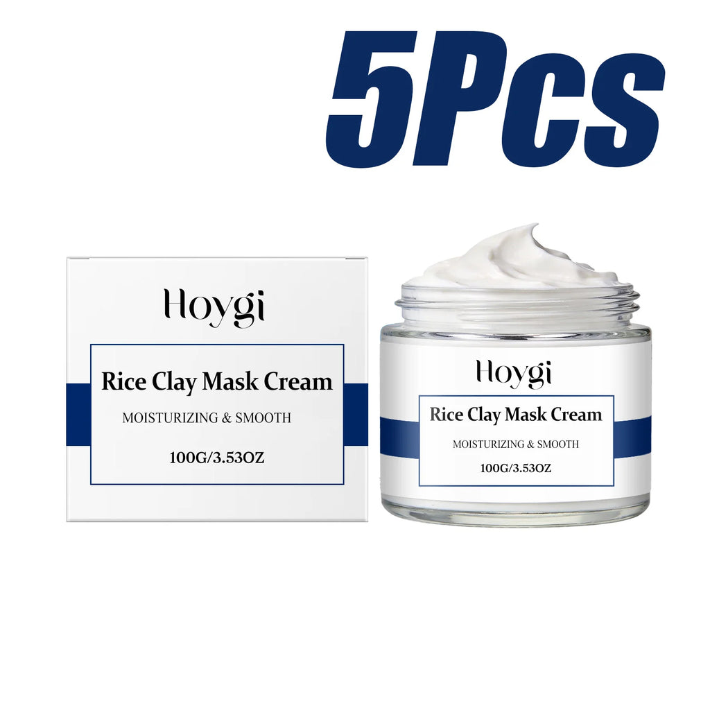 Hoygi Rice Clay Mask – Brightening, Pore Cleansing & Hydrating Clay Face Mask Oasis Select 5 x 100g Boxed