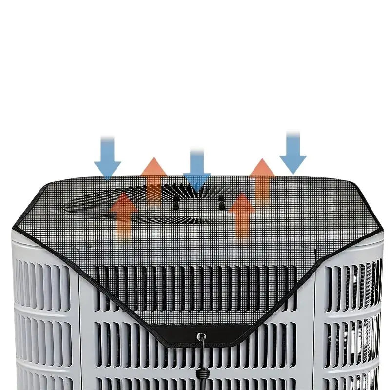 Outdoor Air Conditioner Top Cover Durable Mesh Adjustable Fixing Rope AC Unit From Leaves Dust Debris Oasis Select