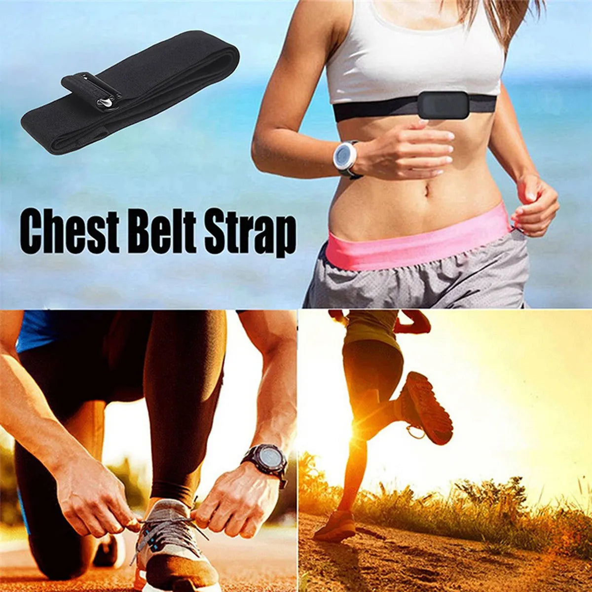 Heart Rate Belt Chest Strap for Mount Heart Rate Sensor Monitor Elastic Soft Strap Band Black Oasis Select