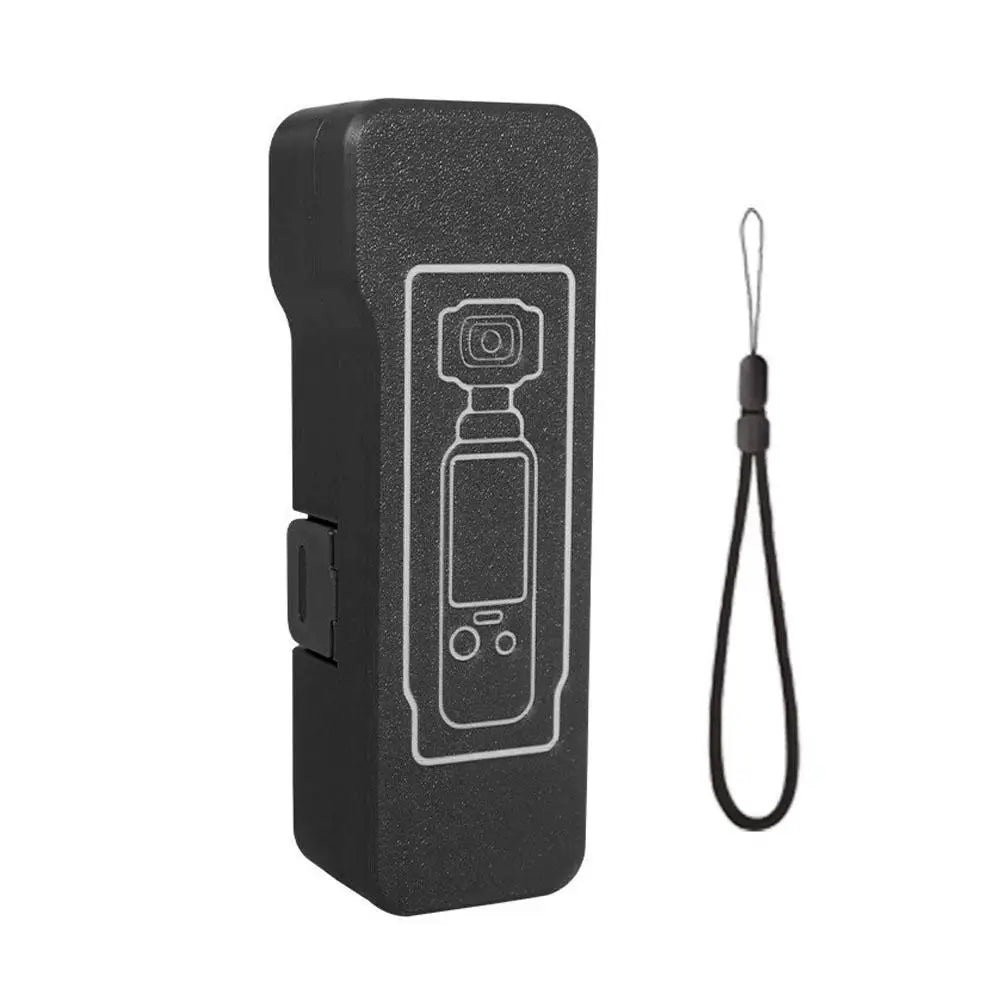 For DJI Osmo Pocket 4 Protective Shell, Flip Cover Anti-Drop Scratch Storage Box with Lanyard, Portable Vlog Shooting Accessory Oasis Select 15.8cm Black