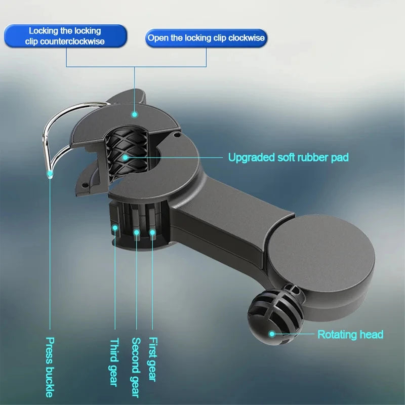 3-speed Car Seat Back Cooling Fan USB Charge Dual Head Fan 360 Degree Rotation Neck Cooler for Summer Car Accessories Oasis Select
