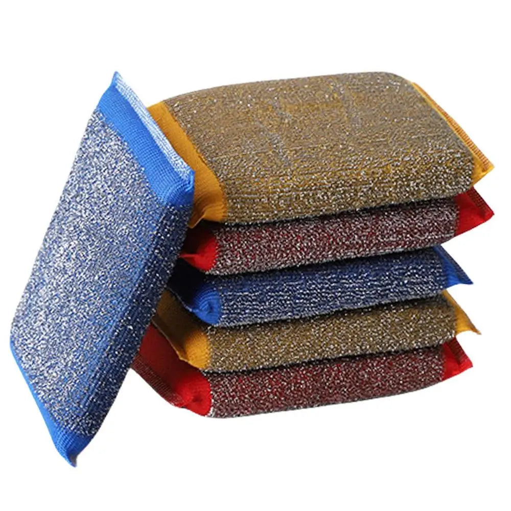 6Pcs Kitchen Dishwashing Sponge Does Not Hurt Pot Brush Pot Artifact Household Scratch-free Sponge Wipe Brush Cleaning tools Oasis Select Colorful 6Pcs