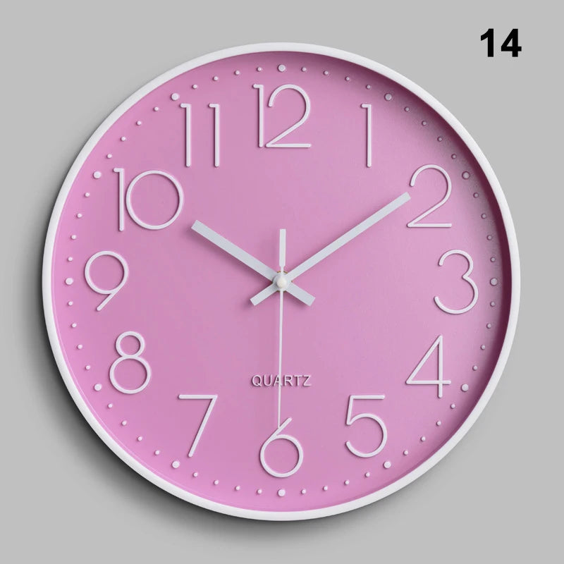 Silent Round Wall Clock | Modern Quartz Home & Office Decor