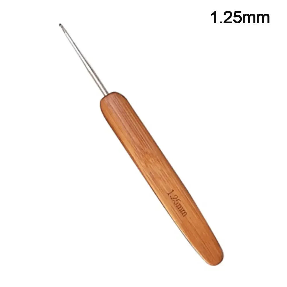 Bamboo Wooden Handle Crochet Hook Crochet Hooks Ergonomic Crochet Needles Weave Yarn Craft DIY Sewing Tools for Fine Work Thin Oasis Select 1.25mm