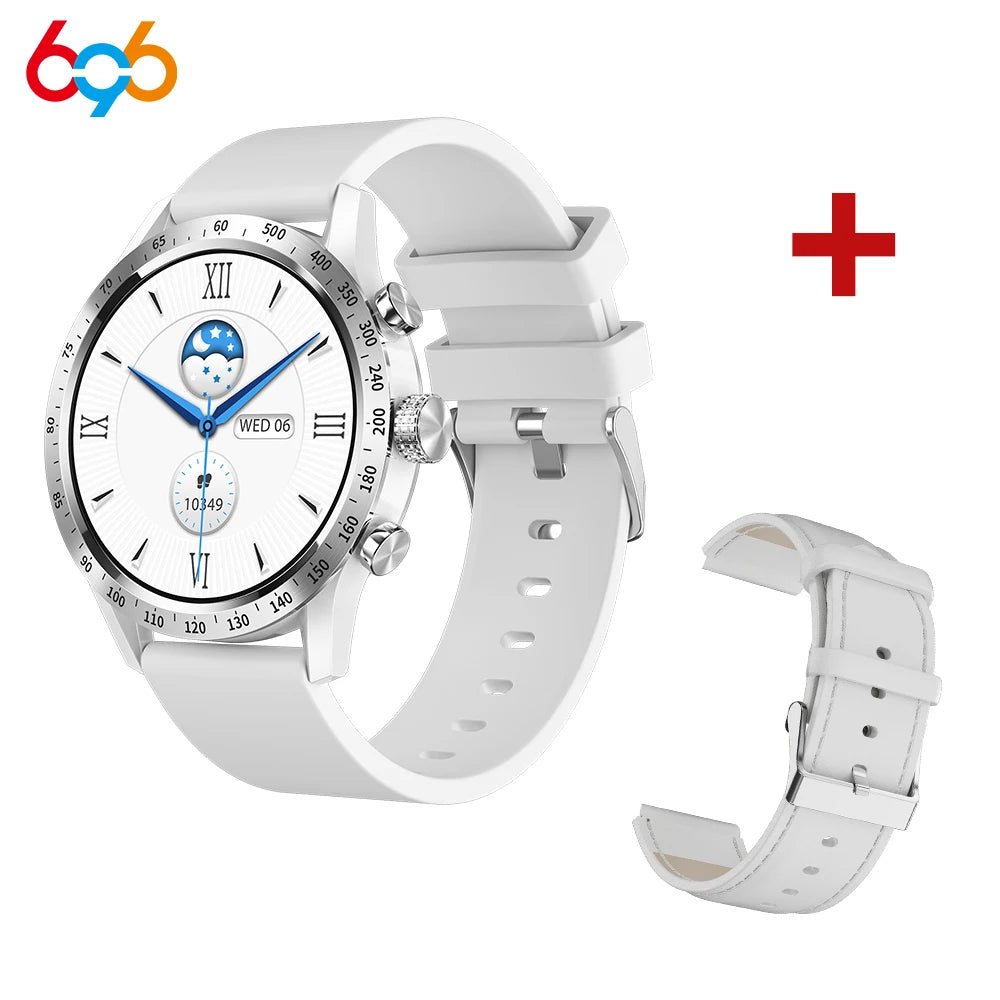 New Fashion Women 1.28" AMOLED Smartwatch Blue Tooth Call Smart Watch Heart Rate Sports Fitness Lady Waterproof Voice Assistant Oasis Select SVWHS a WHL