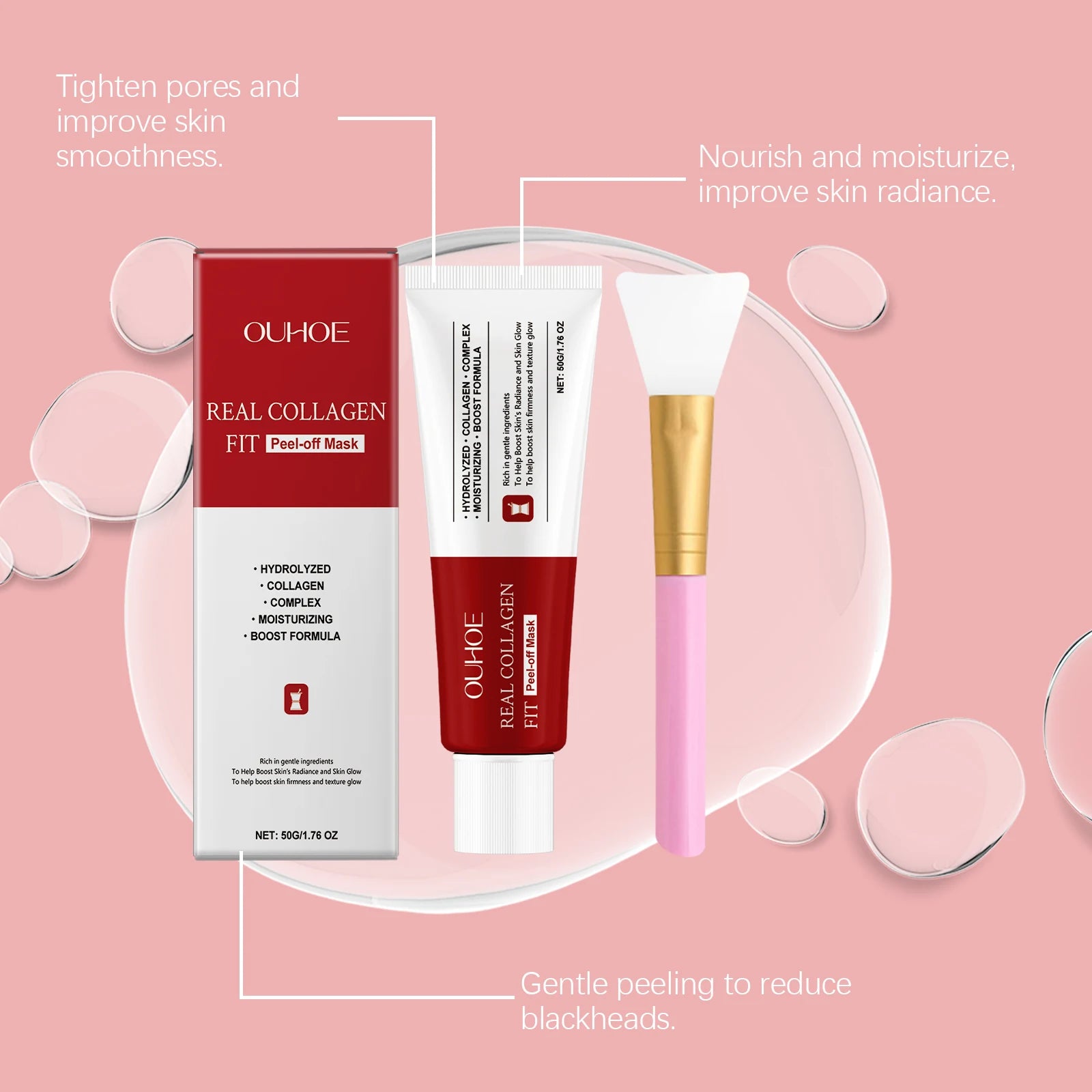 50G Collagen Face Peeling Mask Deep Moisturizing & Nourishing Improve Skin Texture Enhance Elasticity Smoothing Facial Mask Oasis Select