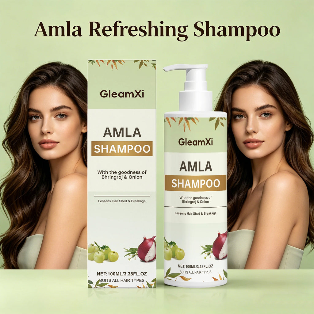 Amla Shampoo Strengthening Nourishing Hair Controls Excess Oil Adds Shine Reduce Hair Shedding Breakage Onion Bhringraj Shampoo Oasis Select