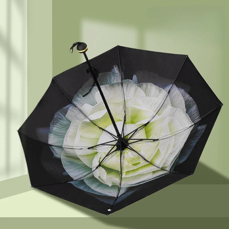 Sun Umbrella UV Protection Sunblock Double Sunshade Umbrella Both Rain and Shine Vinyl Umbrella Oasis Select