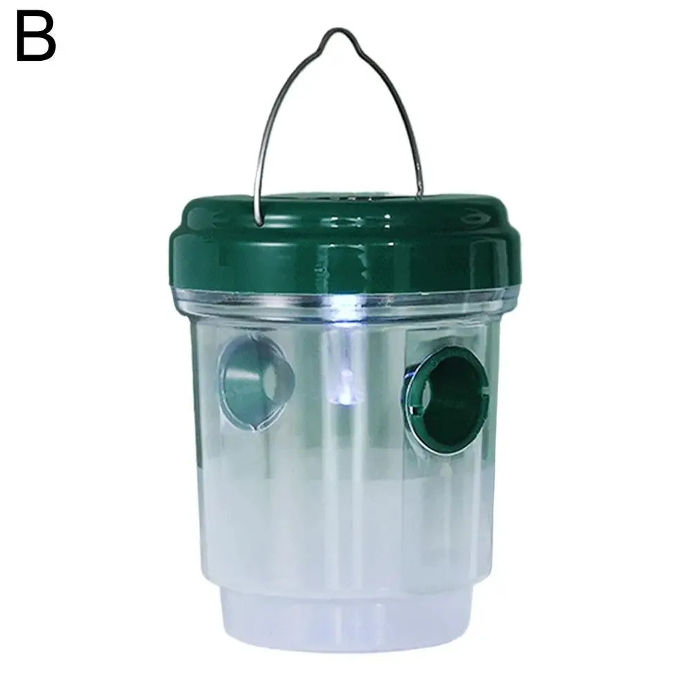 Solar Powered LED Insect Killer Mosquito Zapper Outdoor Hanging Trap Safe Non-Toxic Reusable Lamp Light Trap Pest Control Light Oasis Select MF-green